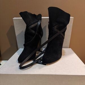 Jimmy Choo Dalal Black Boots - Size 36 1/2